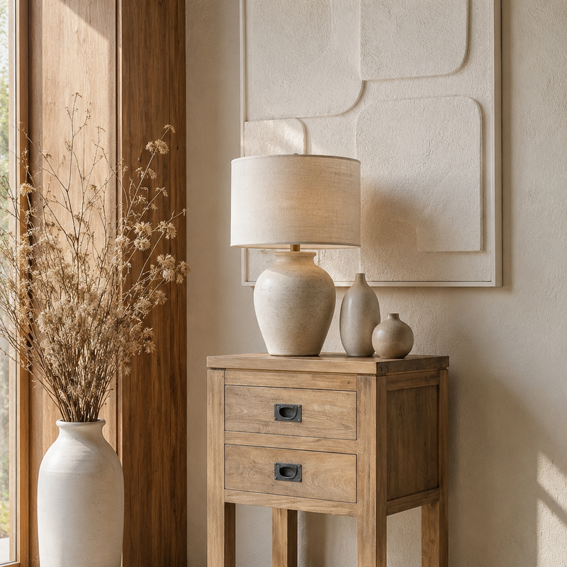 Side Table 2 Drawers - ST01SKS